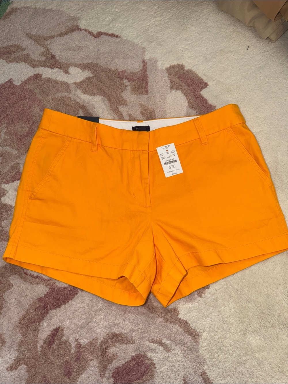 NEW J. Crew Bright Orange Cotton Chino Shorts
